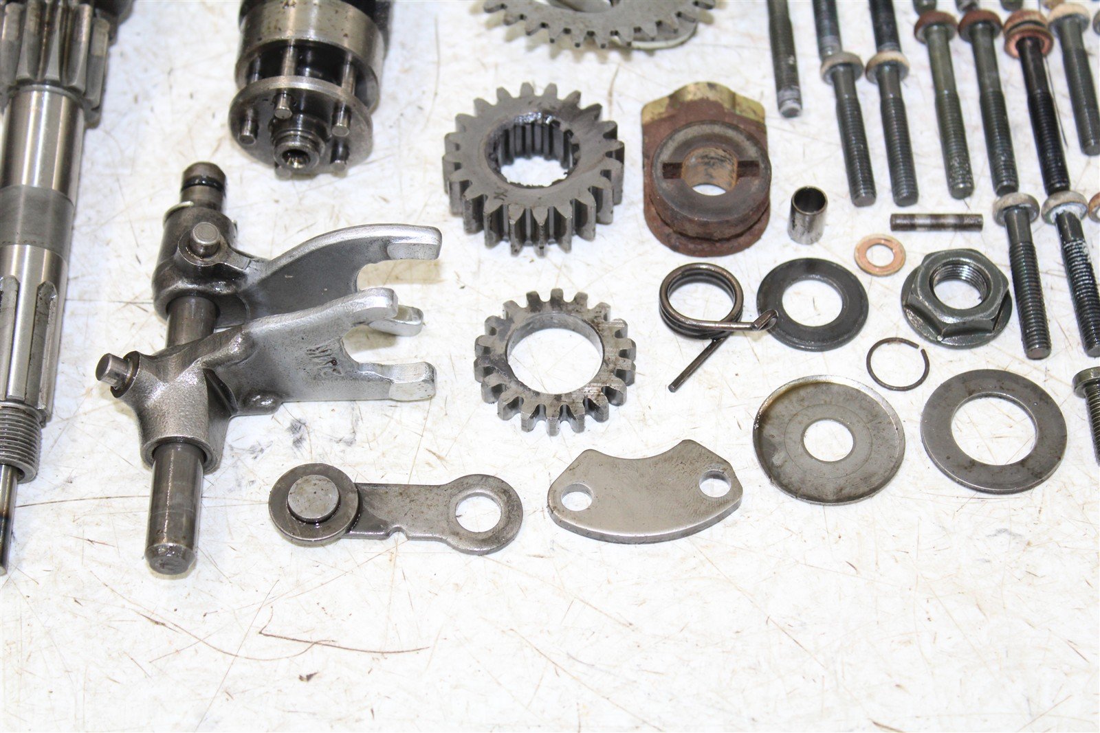 2003 Yamaha Raptor 80 Transmission Gears Shift Shaft Forks Drum 50123