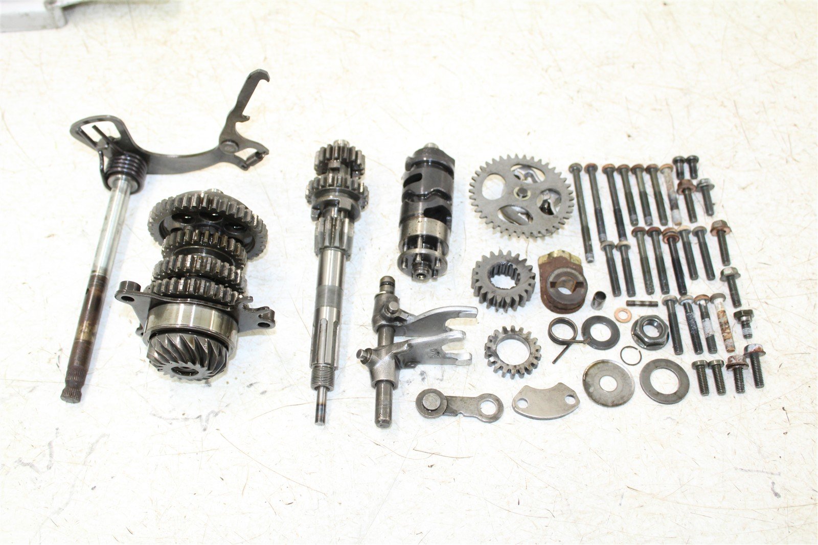 2003 Yamaha Raptor 80 Transmission Gears Shift Shaft Forks Drum 50123