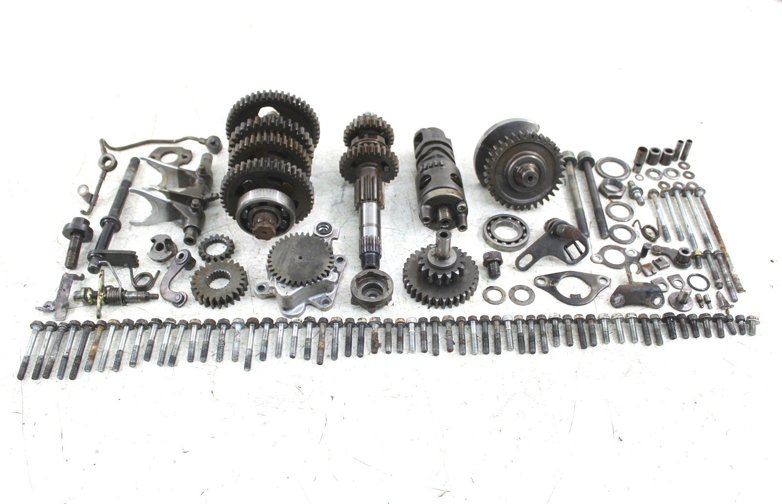 2002 Honda TRX 300EX Transmission Gears Shift Shaft Forks Drum 11112