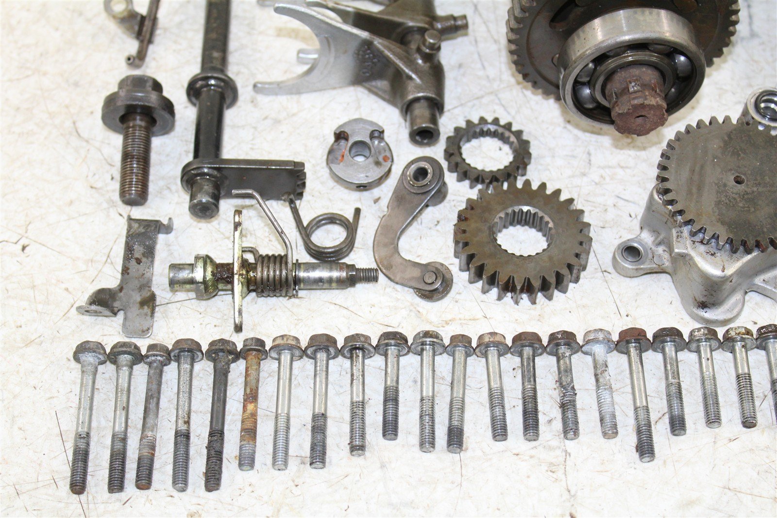 2002 Honda TRX 300EX Transmission Gears Shift Shaft Forks Drum 11112