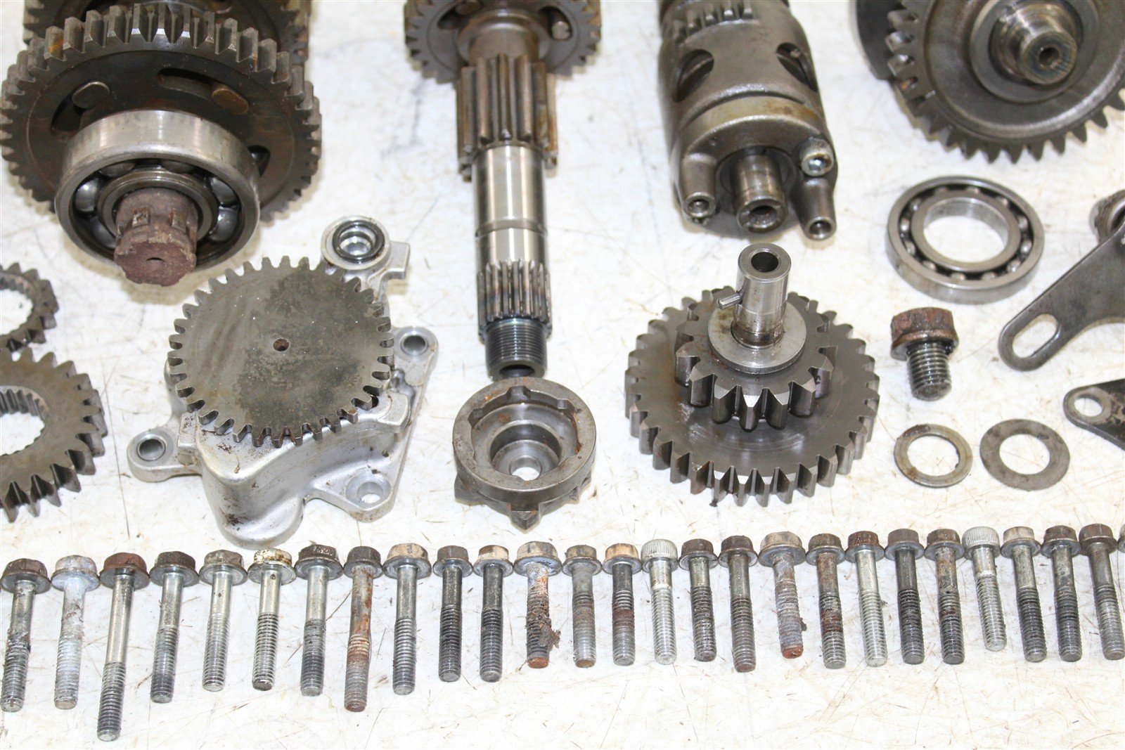 2002 Honda TRX 300EX Transmission Gears Shift Shaft Forks Drum 11112