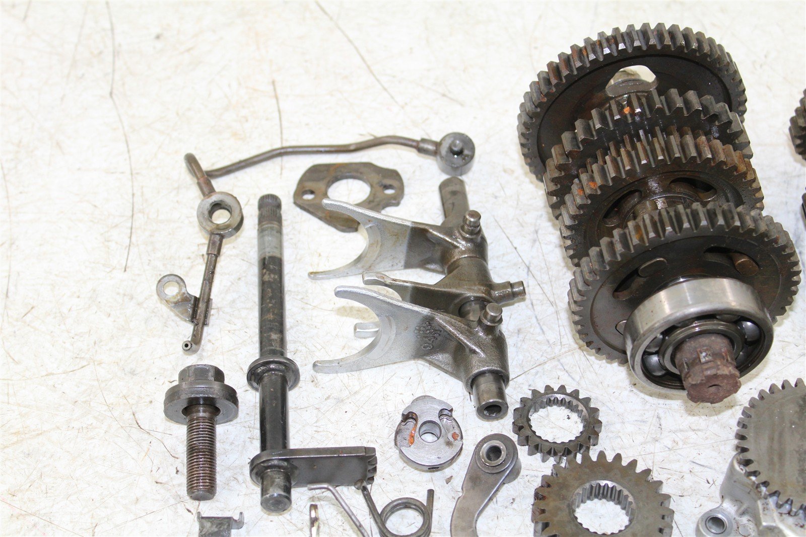 2002 Honda TRX 300EX Transmission Gears Shift Shaft Forks Drum 11112