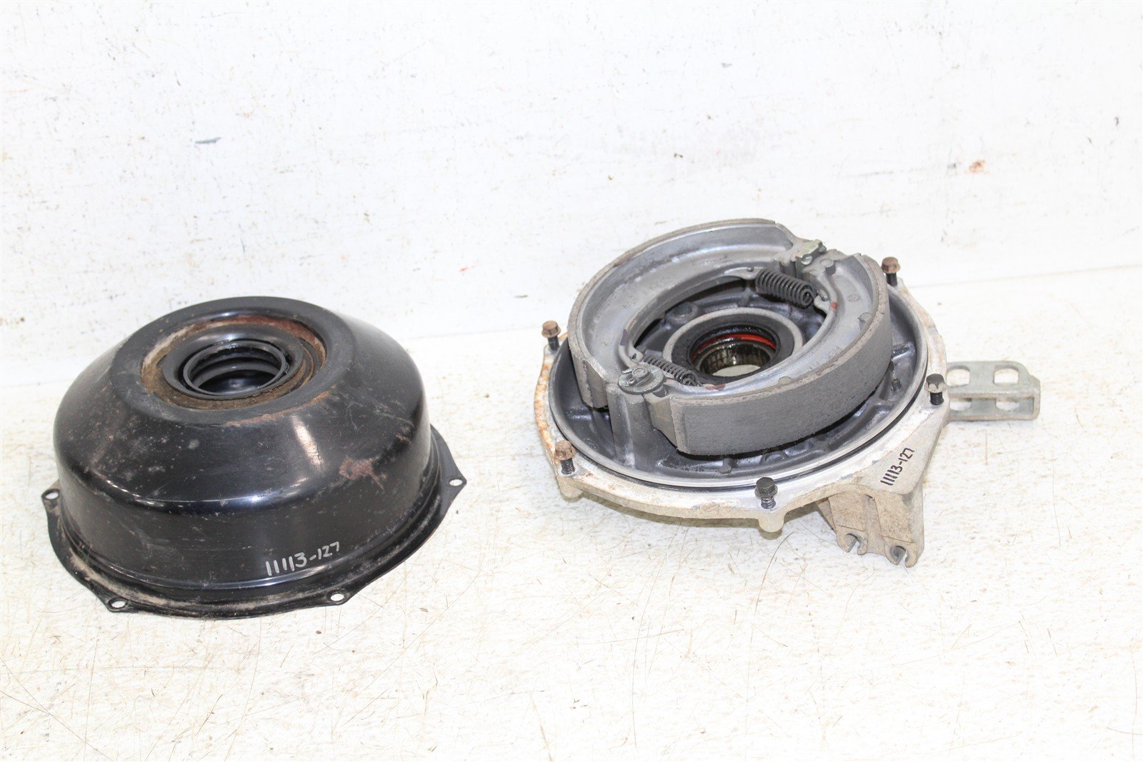 1988 Honda Fourtrax 300 4x4 Rear Brake Drum Backing Plate Panel w/ Cover 11113