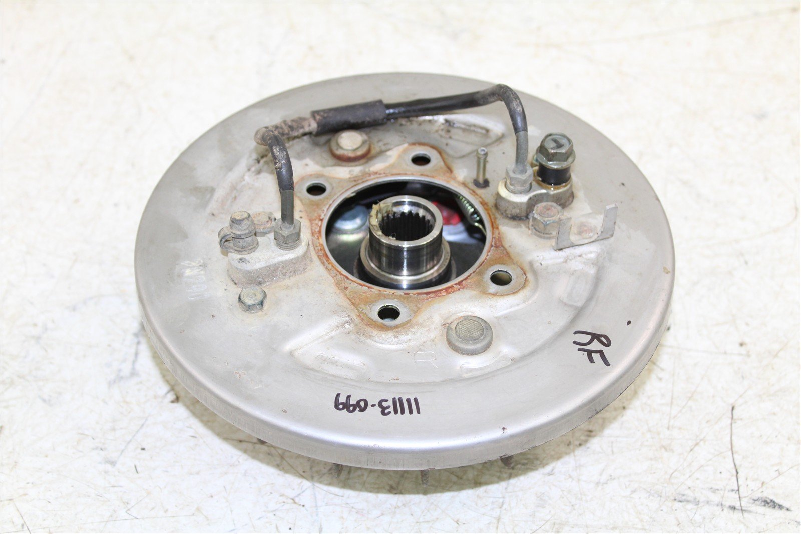 1988 Honda Fourtrax 300 4x4 Front Right Brake Drum Backing Plate Panel Hub 11113