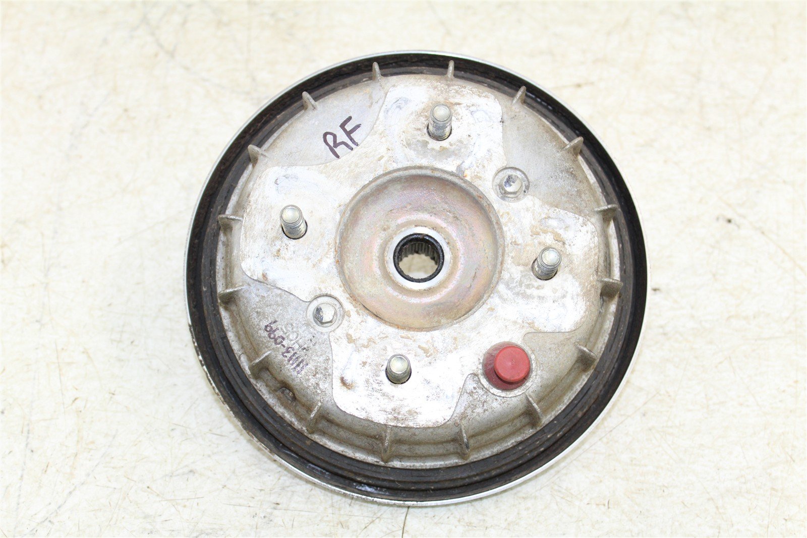 1988 Honda Fourtrax 300 4x4 Front Right Brake Drum Backing Plate Panel Hub 11113