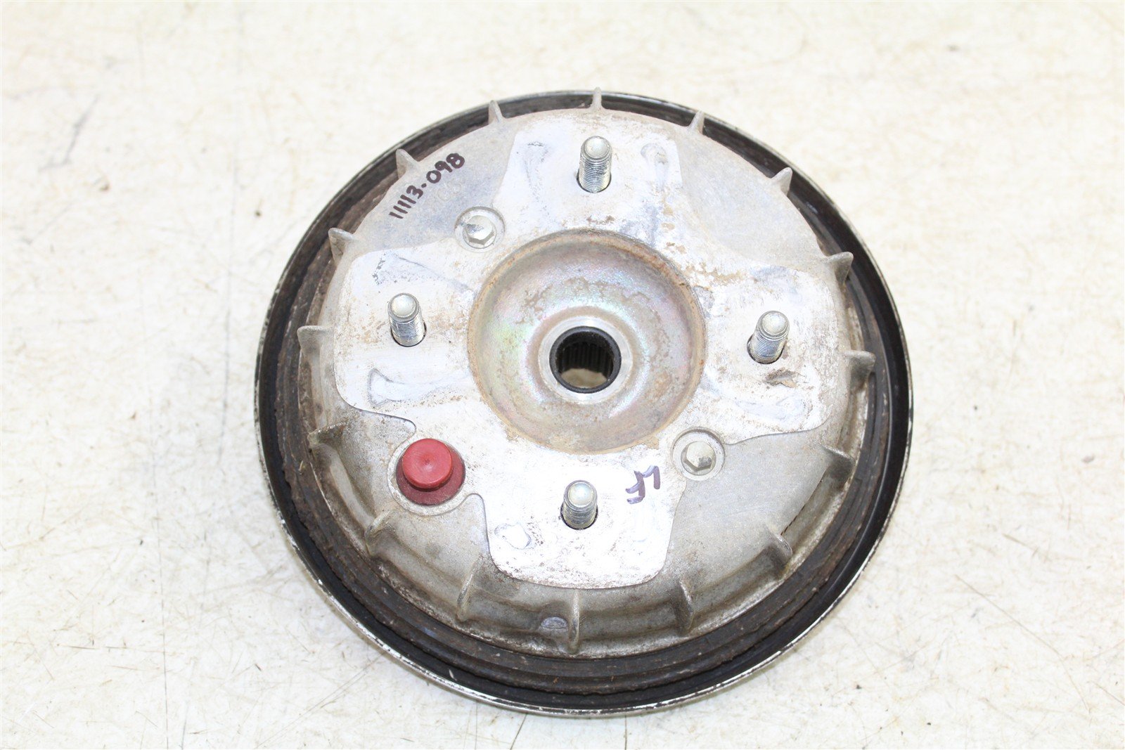 1988 Honda Fourtrax 300 4x4 Front Left Brake Drum Backing Plate Panel Hub 11113