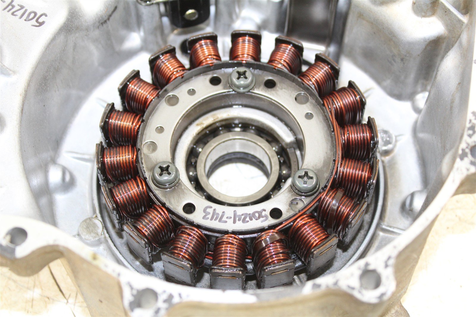 2002 Yamaha Grizzly 660 4x4 Stator Magneto Generator Coil w/ Cover 50124