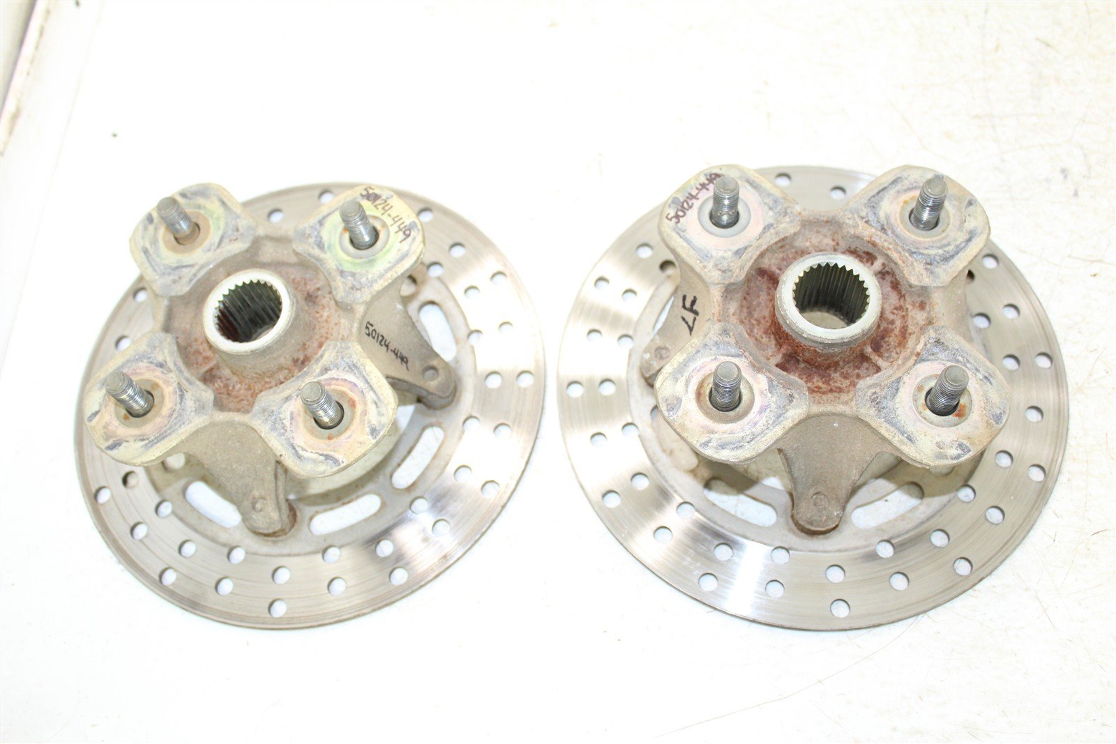 2002 Yamaha Grizzly 660 4x4 Front Hubs Brake Rotors 50124