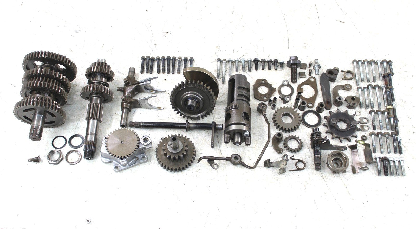 2004 Honda TRX 300EX Transmission Gears Shift Shaft Forks Drum 11114