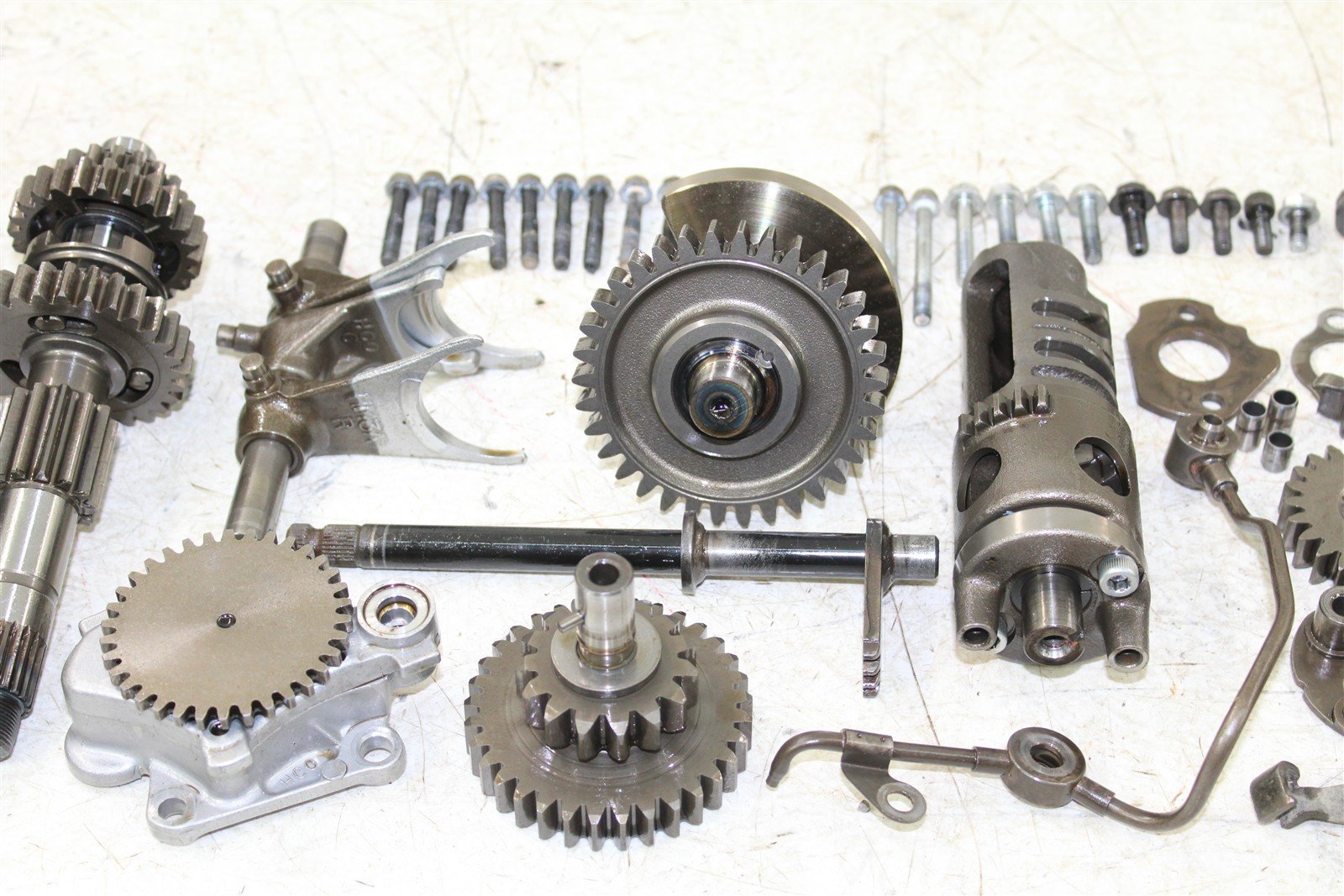 2004 Honda TRX 300EX Transmission Gears Shift Shaft Forks Drum 11114