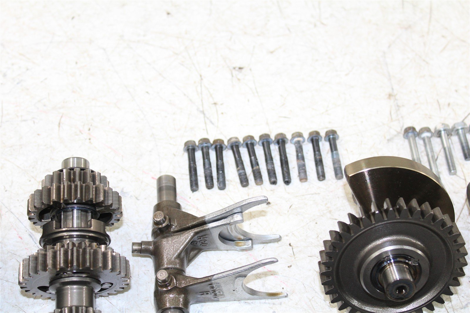 2004 Honda TRX 300EX Transmission Gears Shift Shaft Forks Drum 11114