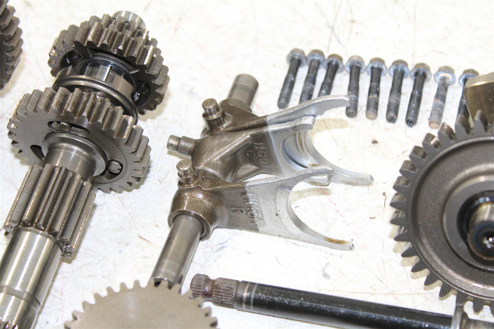 2004 Honda TRX 300EX Transmission Gears Shift Shaft Forks Drum 11114