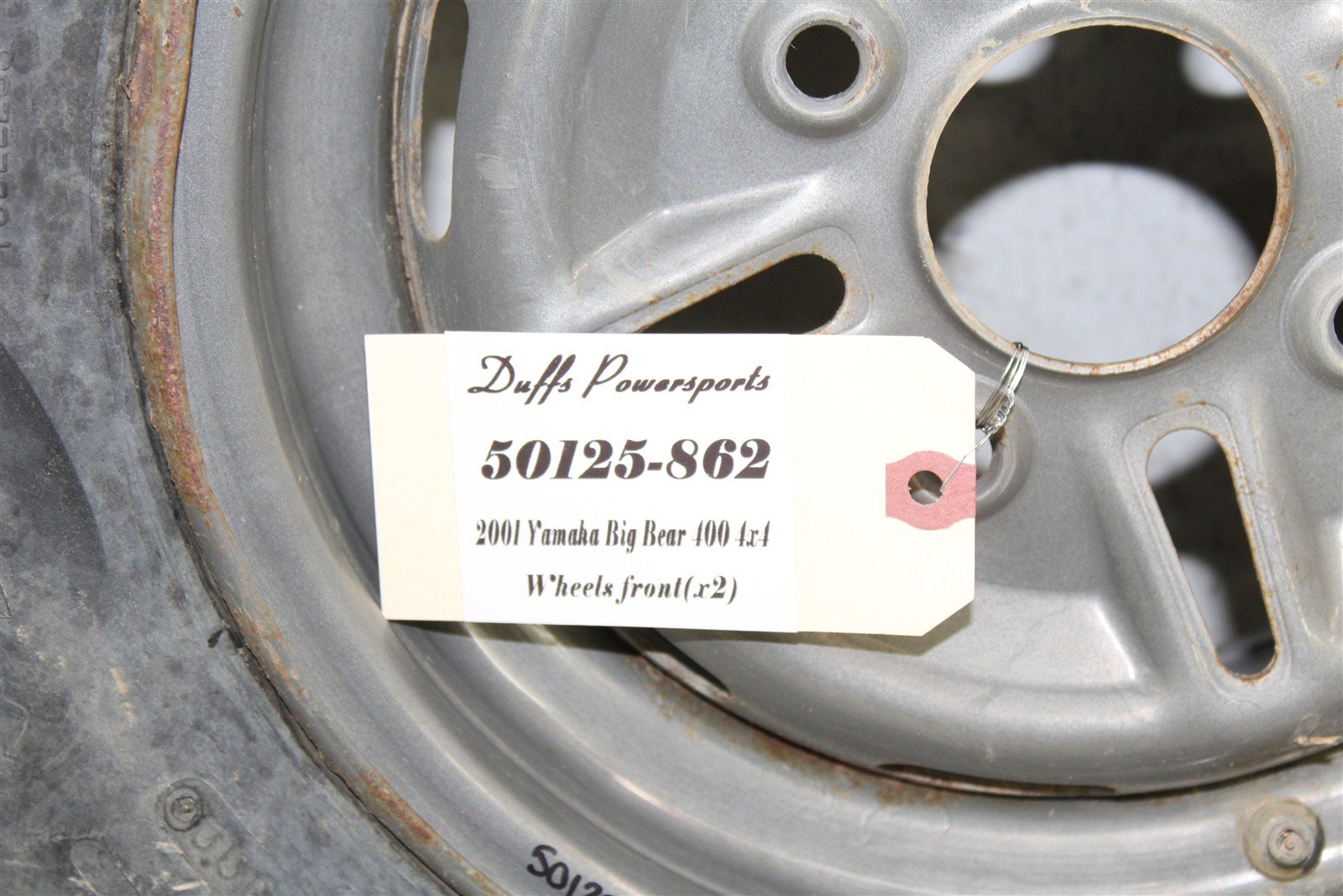 2001 Yamaha Big Bear 400 4x4 Front Wheel Set Rims 50125