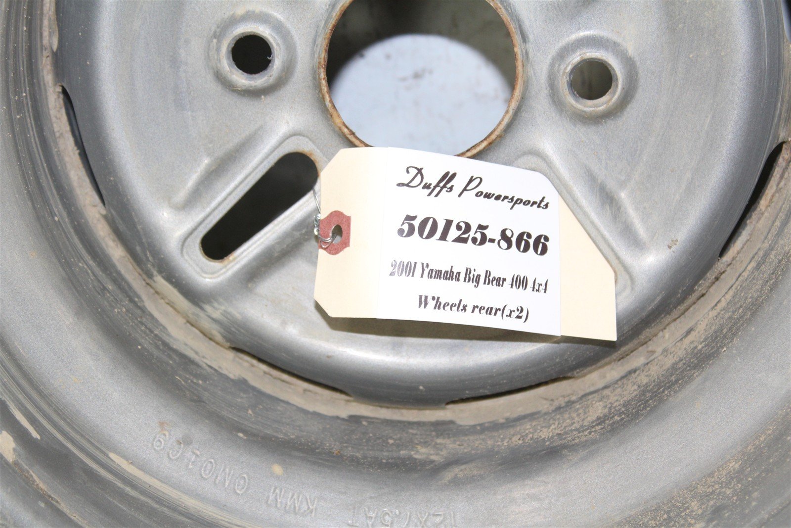 2001 Yamaha Big Bear 400 4x4 Rear Wheel Set Rims 50125
