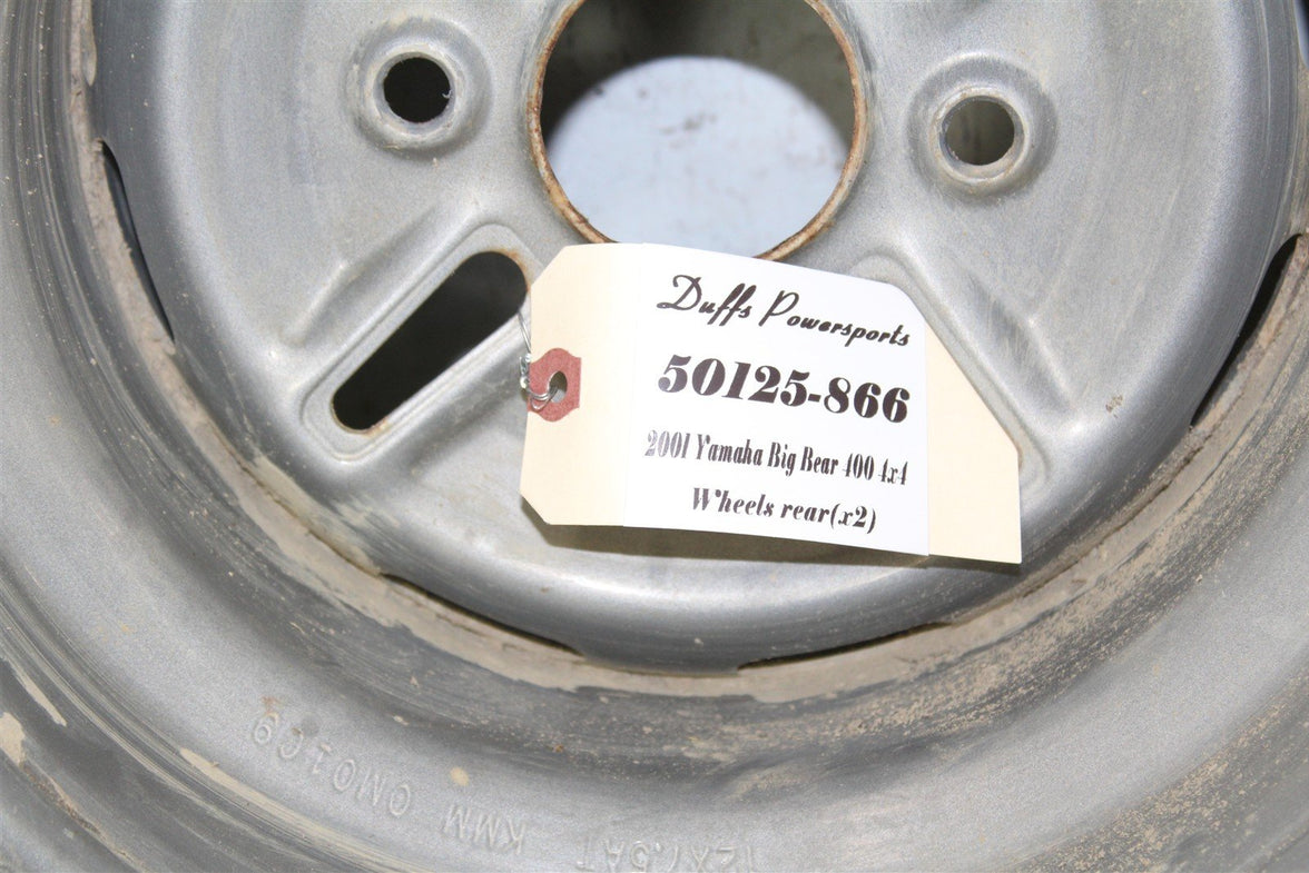 2001 Yamaha Big Bear 400 4x4 Rear Wheel Set Rims 50125