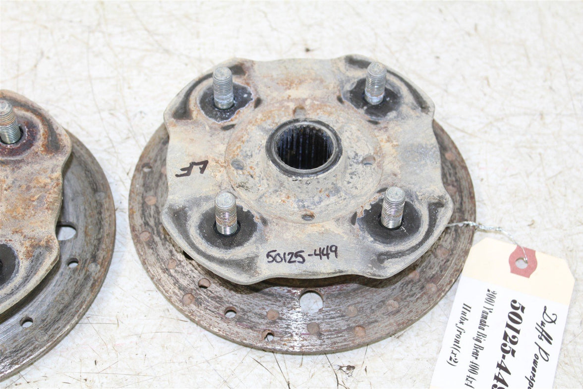 2001 Yamaha Big Bear 400 4x4 Front Hubs Brake Rotors 50125