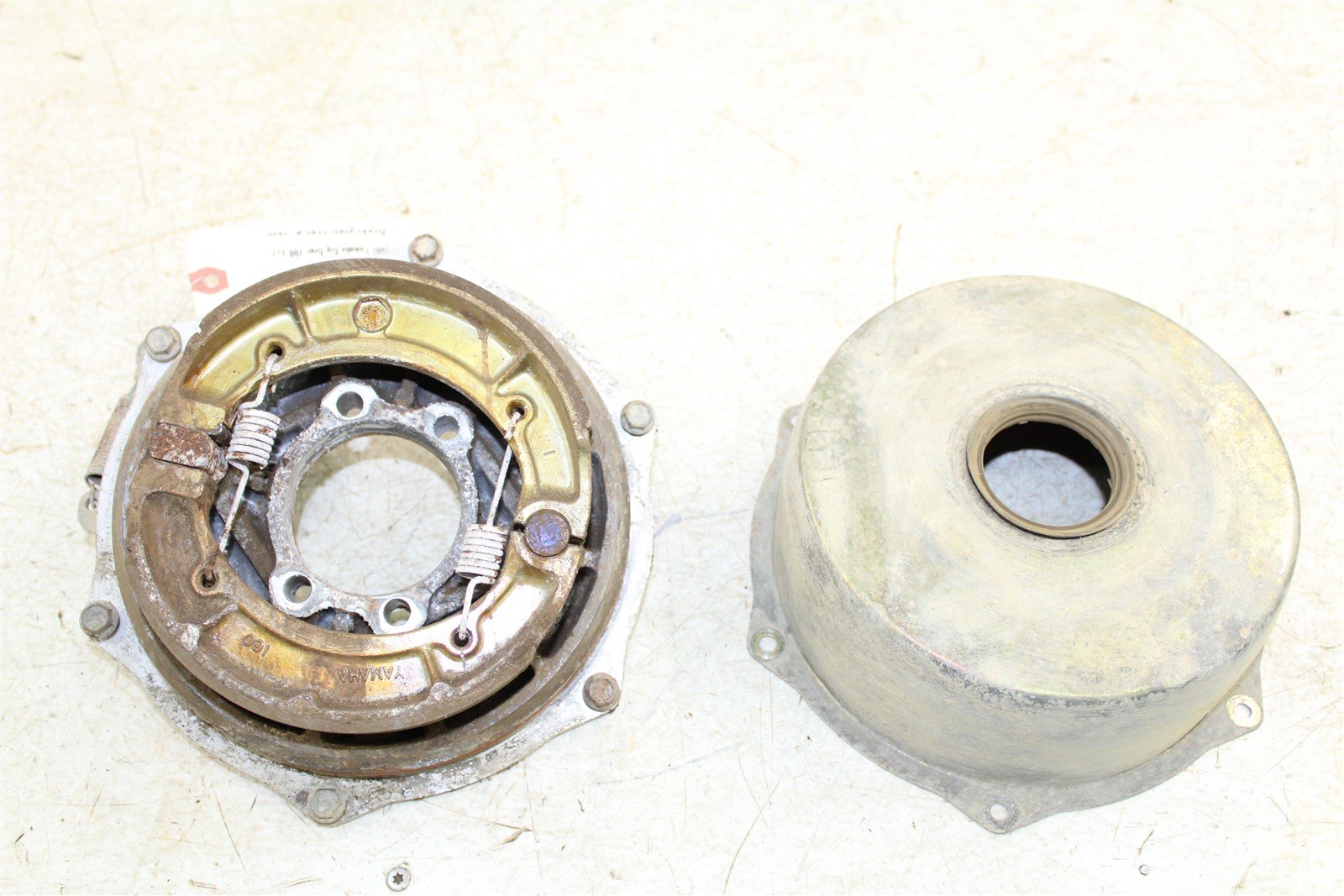 2001 Yamaha Big Bear 400 4x4 Rear Brake Drum Backing Plate Panel w/ Cover 50125