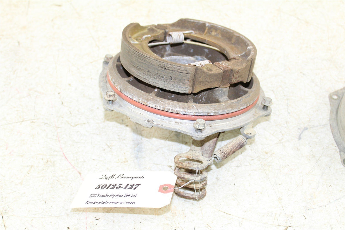 2001 Yamaha Big Bear 400 4x4 Rear Brake Drum Backing Plate Panel w/ Cover 50125