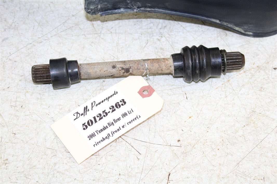 2001 Yamaha Big Bear 400 4x4 Front Drive Shaft w/ Cover Guard 50125