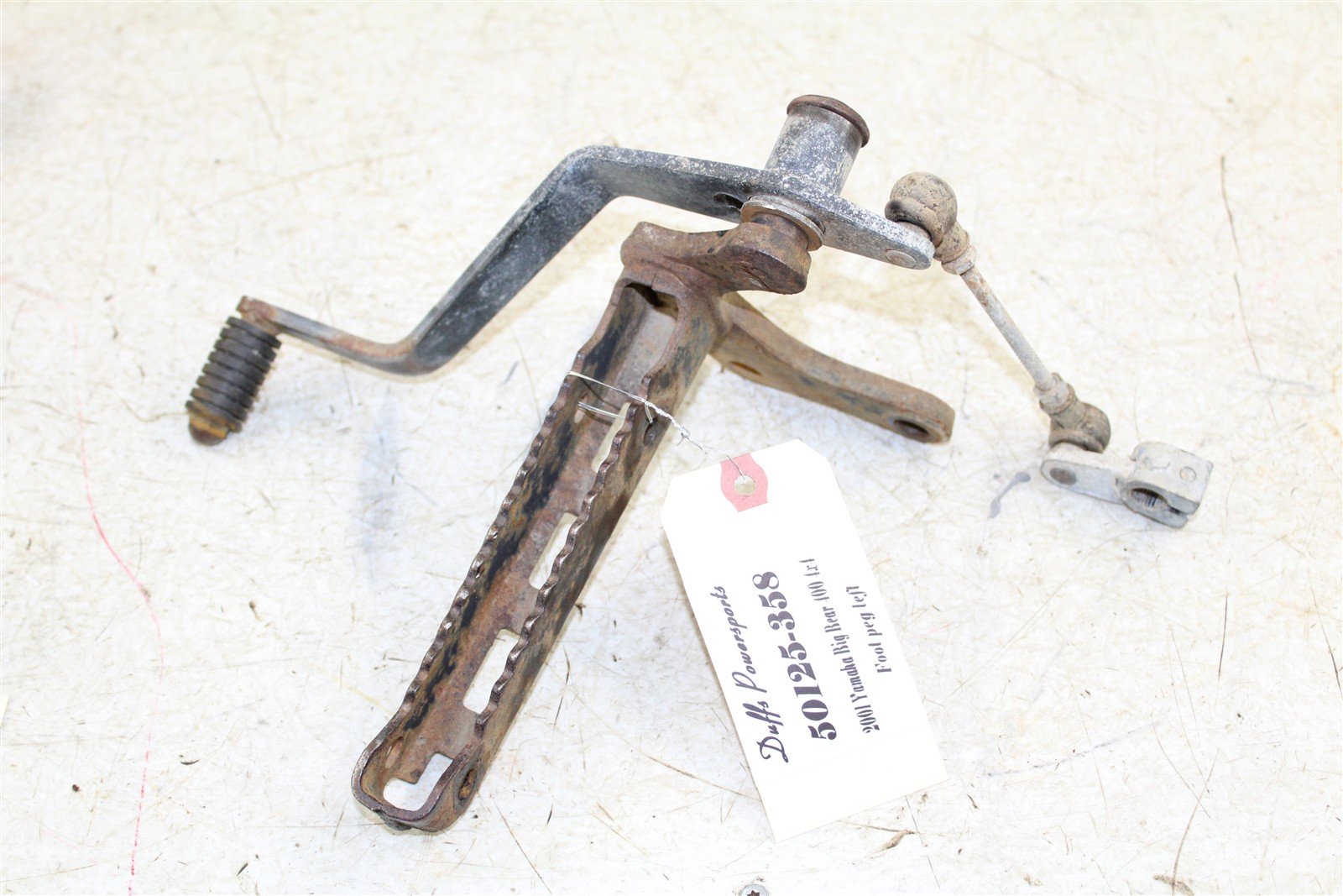 2001 Yamaha Big Bear 400 4x4 Left Foot Peg Rest w/ Shifter 50125
