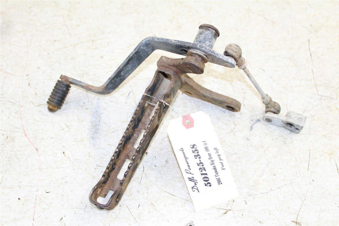 2001 Yamaha Big Bear 400 4x4 Left Foot Peg Rest w/ Shifter 50125