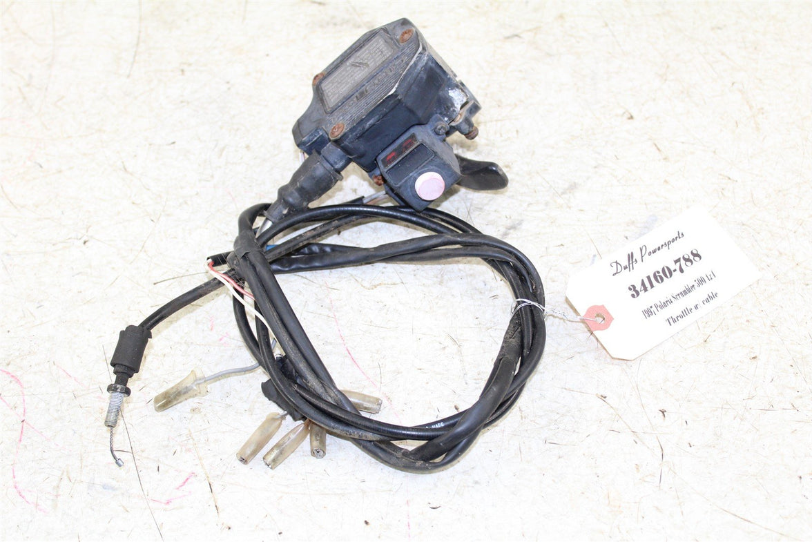 1997 Polaris Scrambler 500 4x4 Throttle Lever Housing w/ Cable 34160