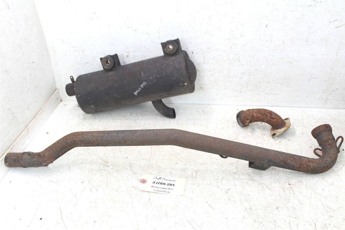 1997 Polaris Scrambler 500 4x4 Exhaust Head Pipe Silencer Muffler 34160