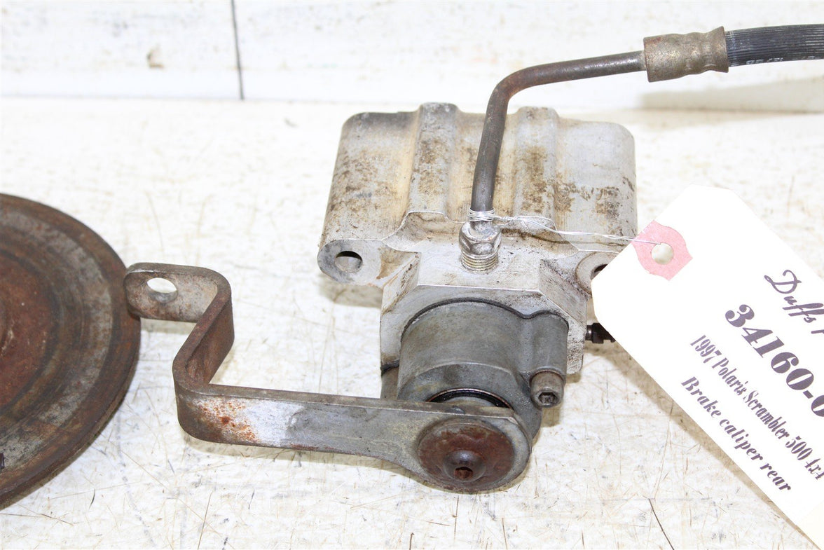 1997 Polaris Scrambler 500 4x4 Rear Brake Caliper w/ Rotor 34160