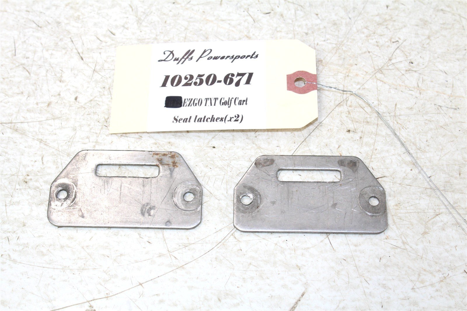 2003 EZGO TXT GAS Golf Cart Seat Hinge Plates Latches Hooks 10250