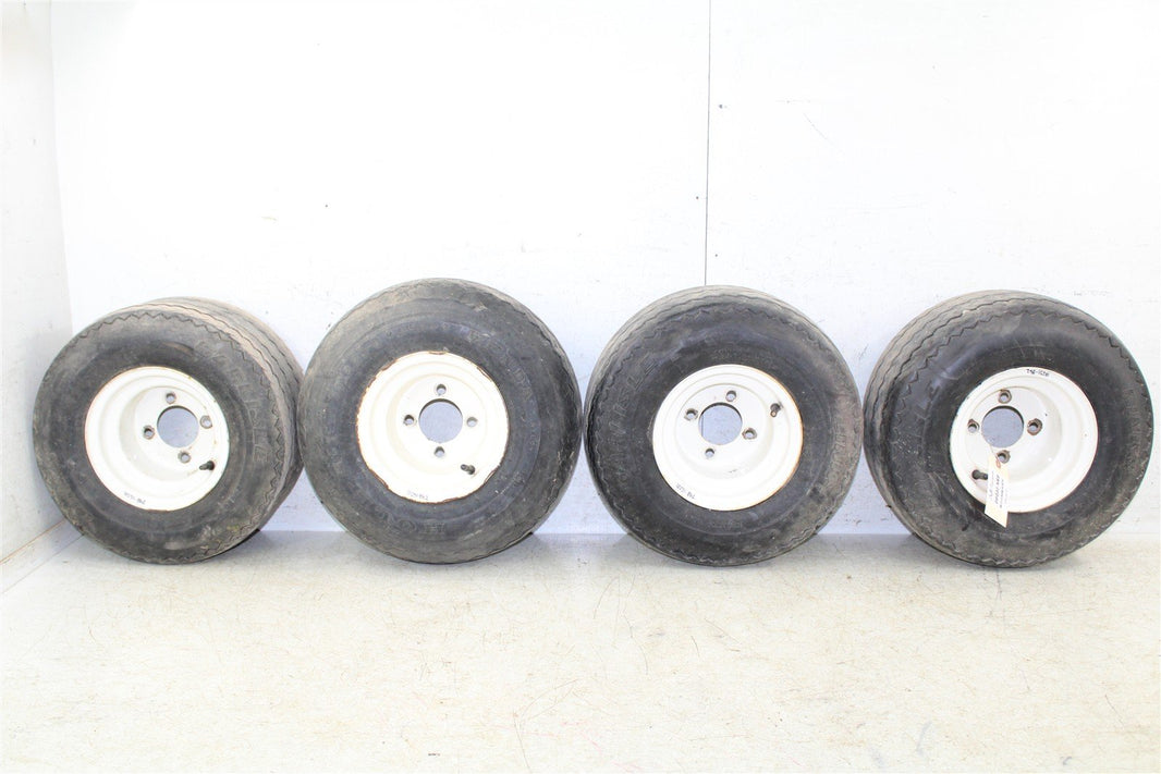 1994 EZGO Marathon GAS Golf Cart Front & Rear Wheels Set Rims 10251