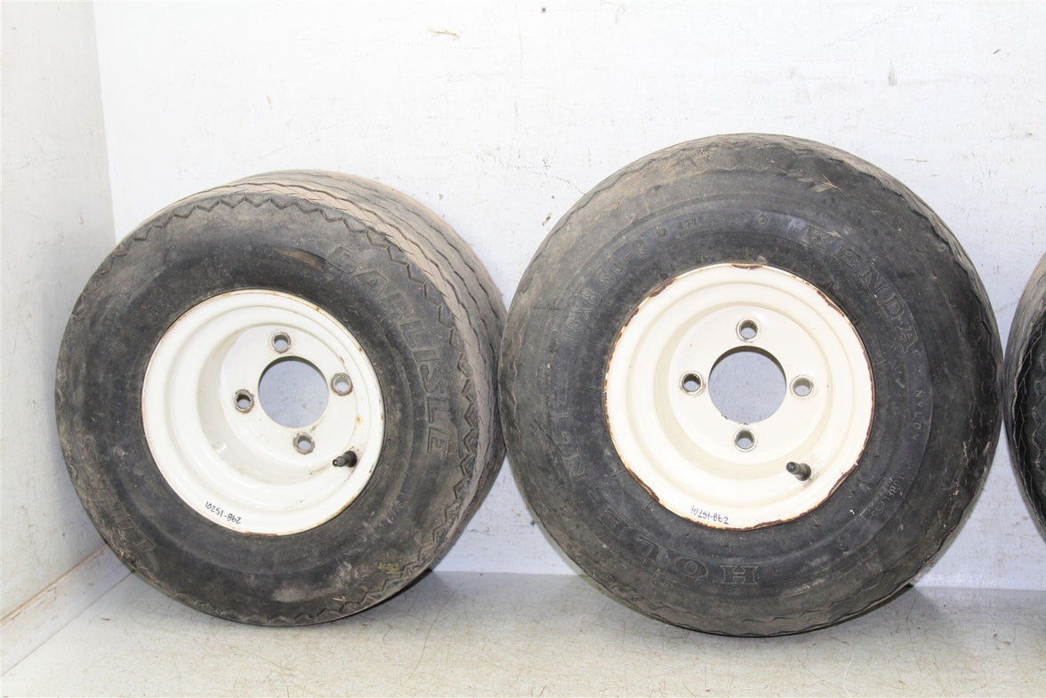 1994 EZGO Marathon GAS Golf Cart Front & Rear Wheels Set Rims 10251
