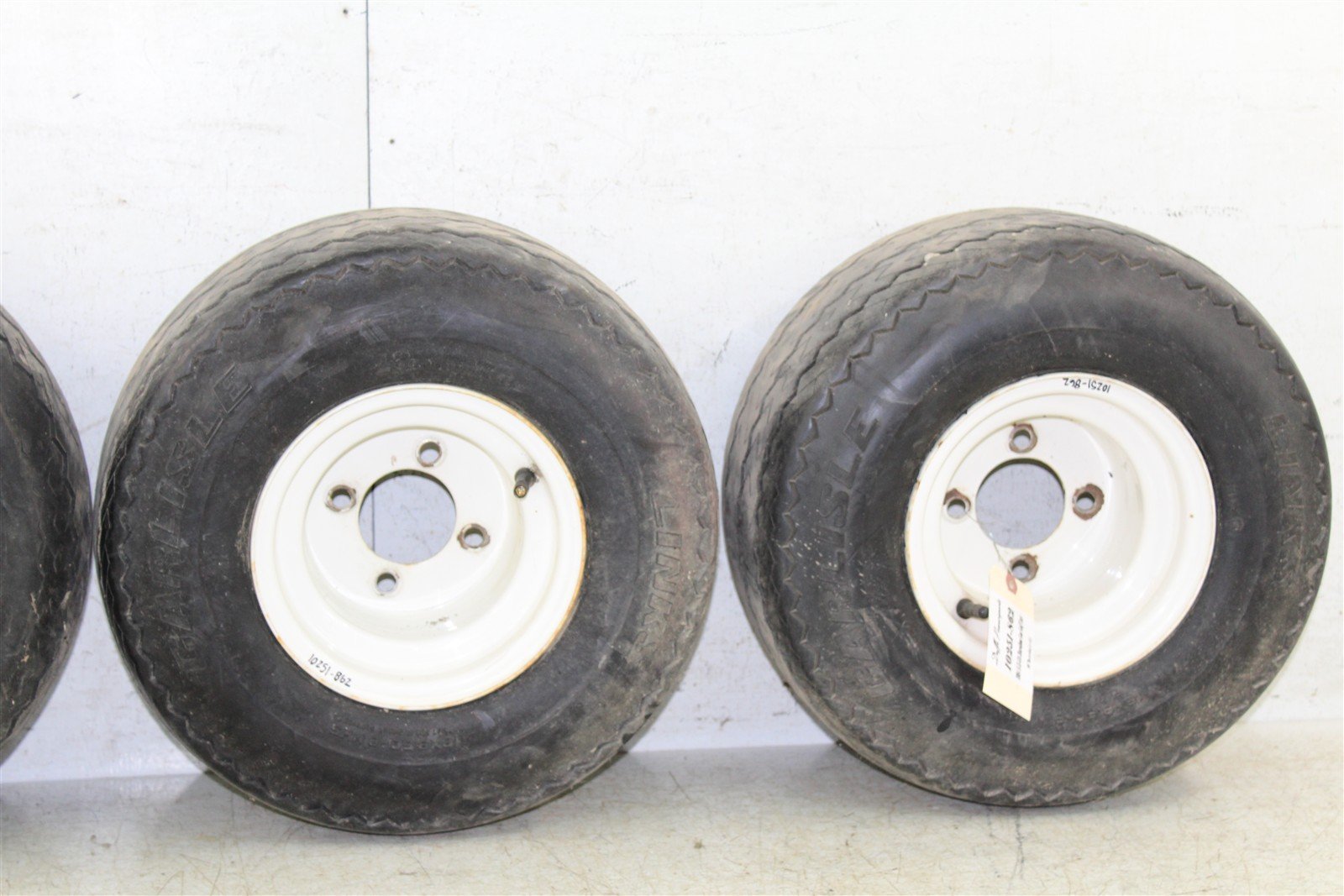 1994 EZGO Marathon GAS Golf Cart Front & Rear Wheels Set Rims 10251