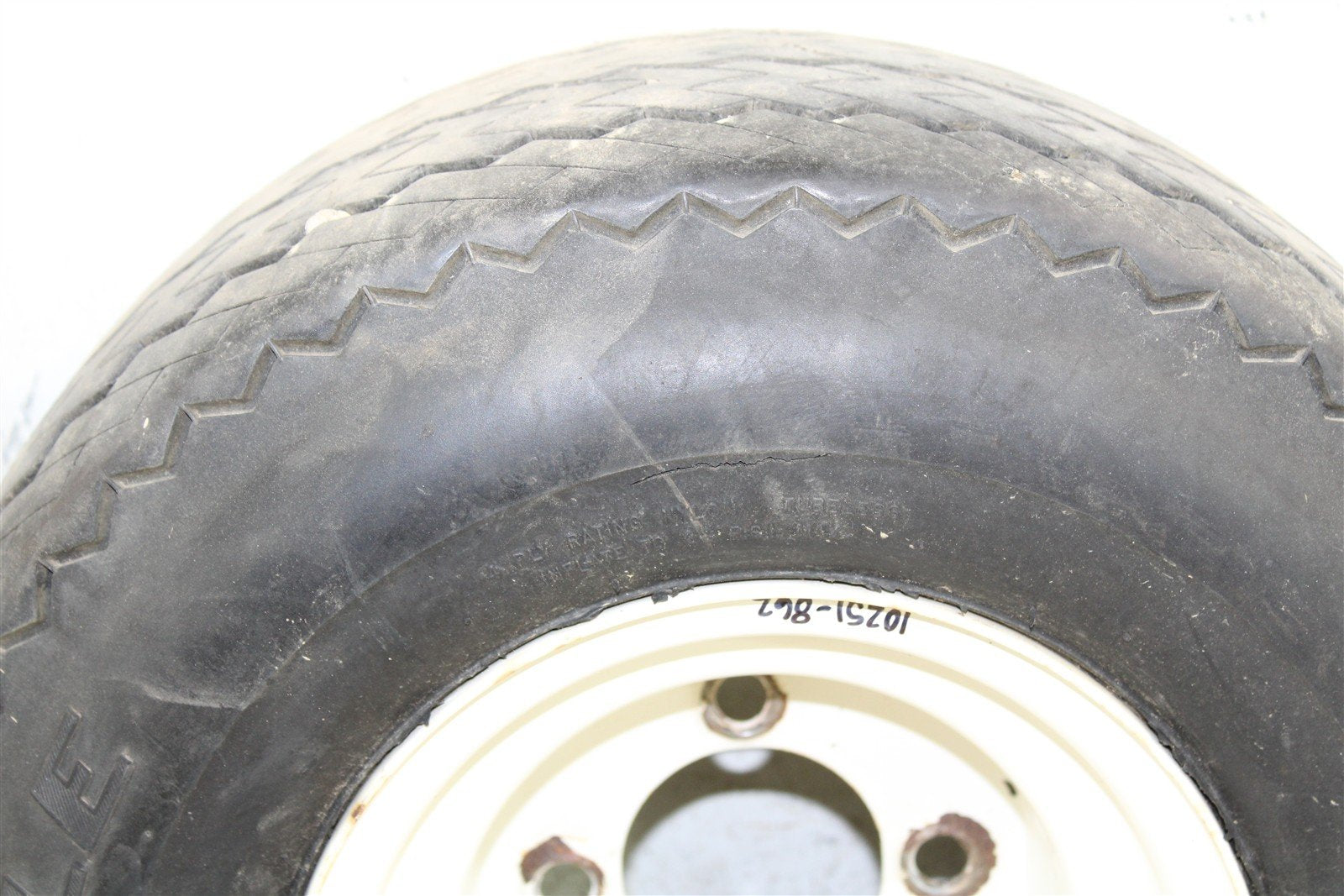 1994 EZGO Marathon GAS Golf Cart Front & Rear Wheels Set Rims 10251