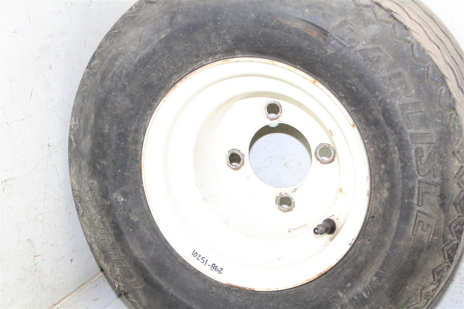 1994 EZGO Marathon GAS Golf Cart Front & Rear Wheels Set Rims 10251