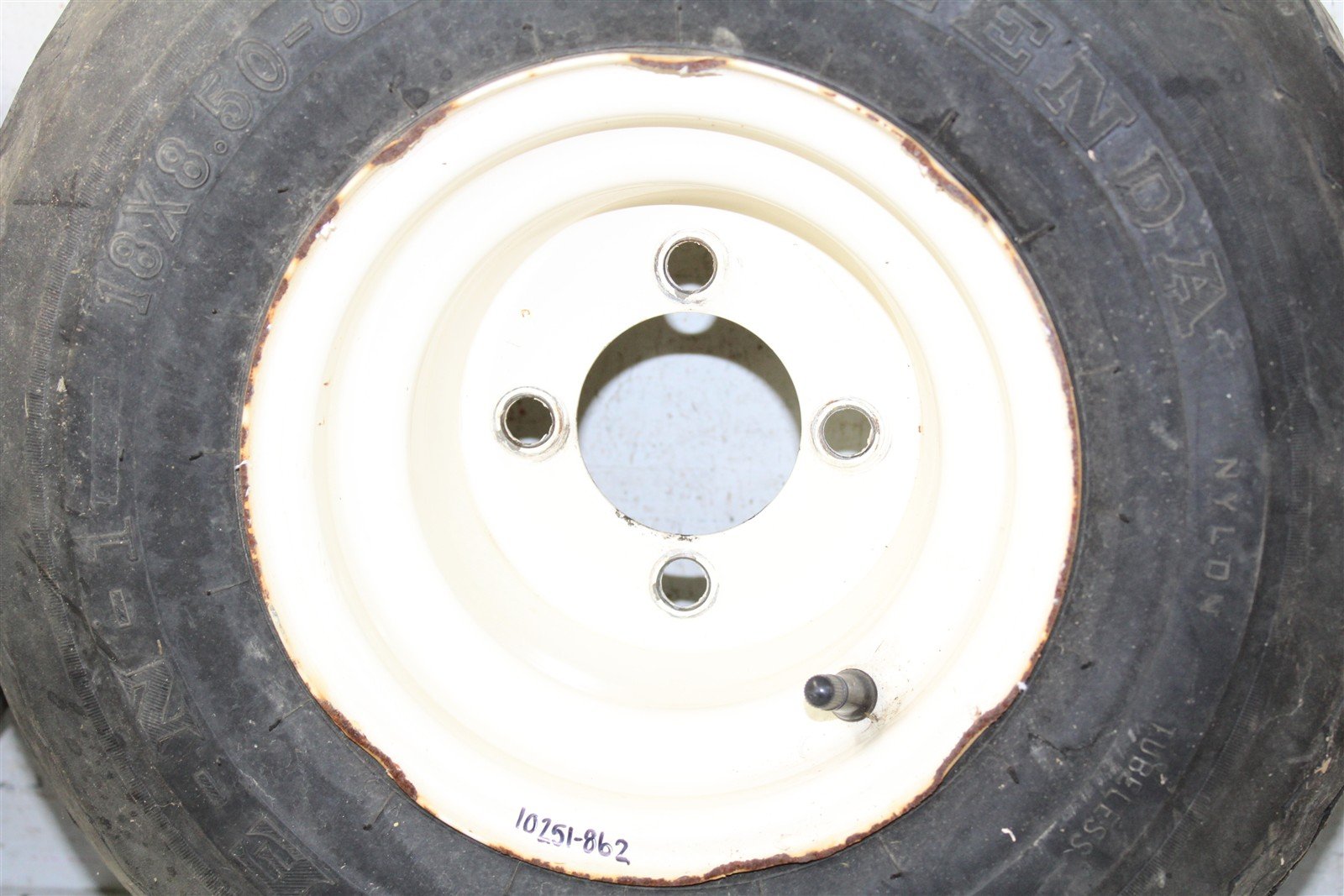 1994 EZGO Marathon GAS Golf Cart Front & Rear Wheels Set Rims 10251