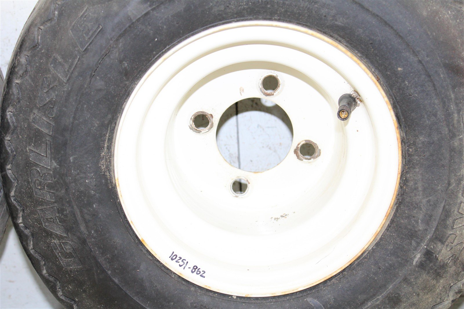 1994 EZGO Marathon GAS Golf Cart Front & Rear Wheels Set Rims 10251