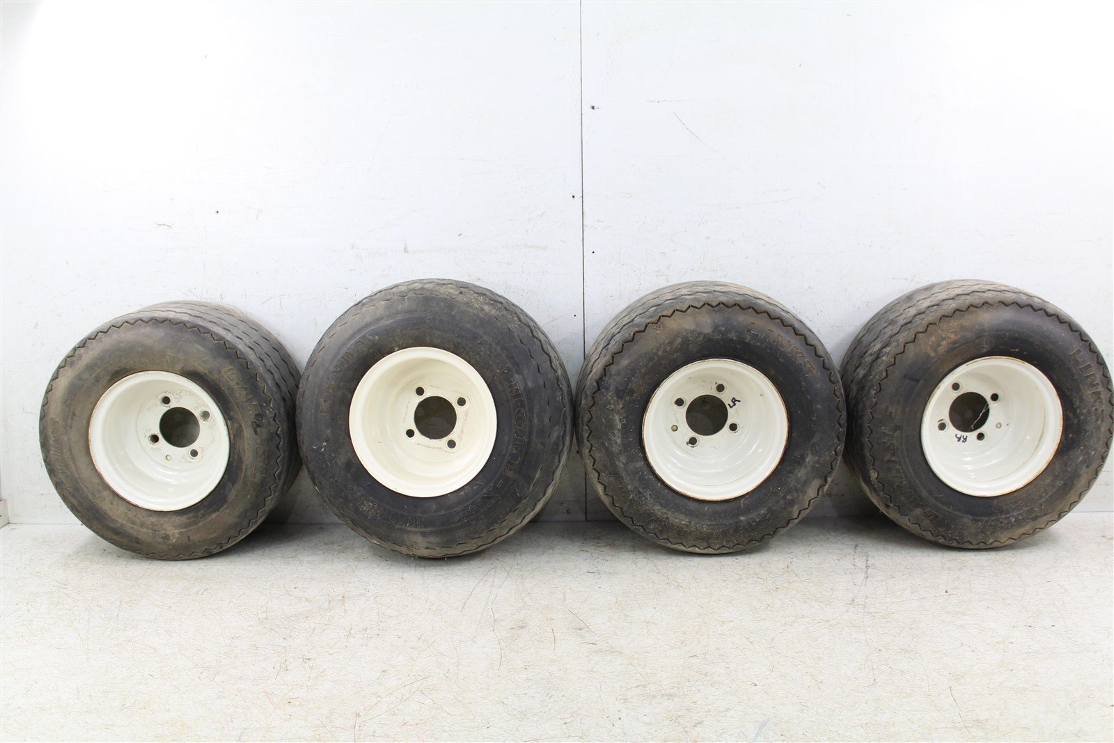 1994 EZGO Marathon GAS Golf Cart Front & Rear Wheels Set Rims 10251