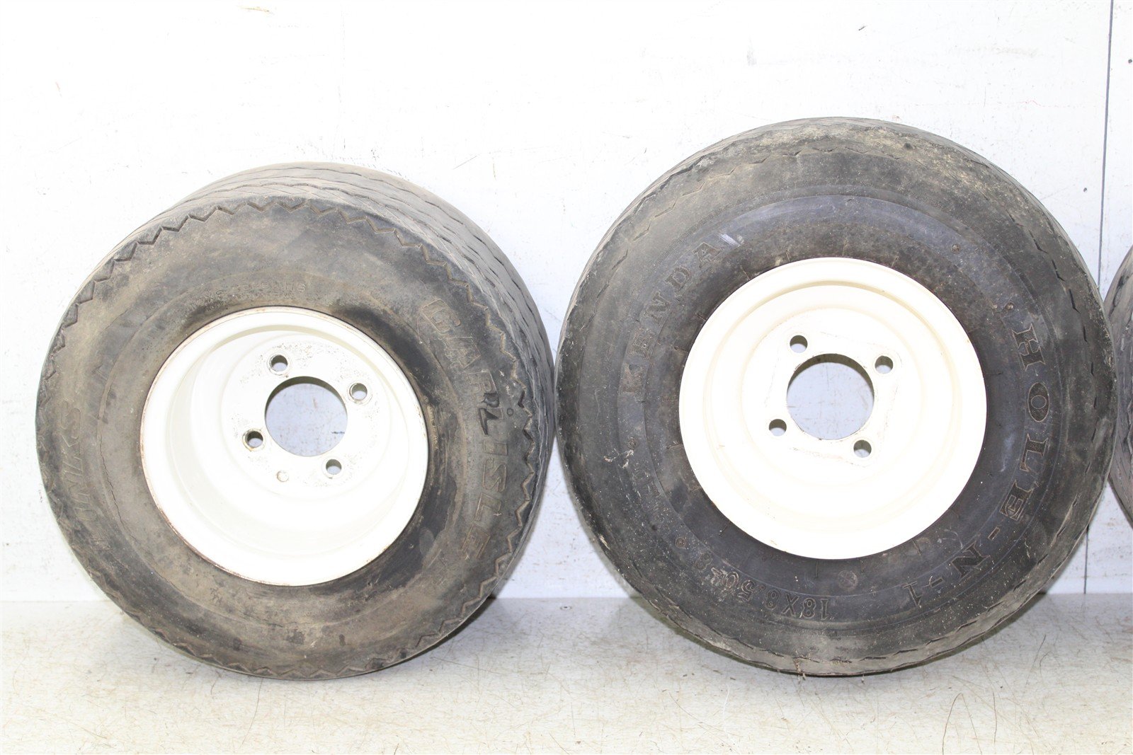 1994 EZGO Marathon GAS Golf Cart Front & Rear Wheels Set Rims 10251