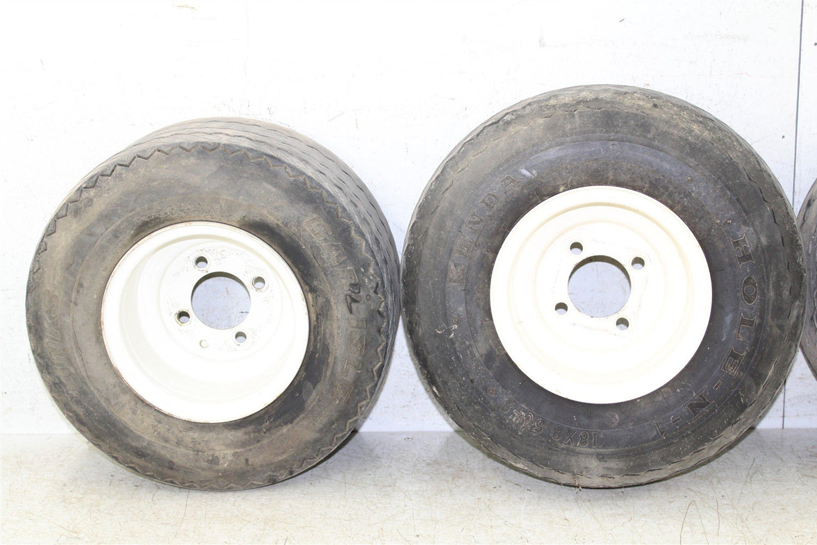 1994 EZGO Marathon GAS Golf Cart Front & Rear Wheels Set Rims 10251