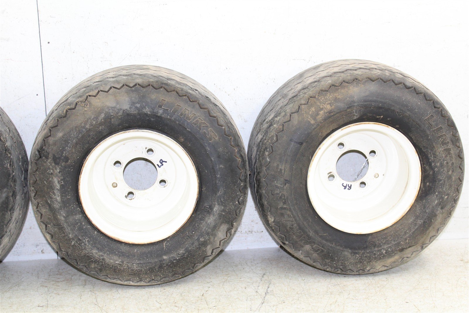1994 EZGO Marathon GAS Golf Cart Front & Rear Wheels Set Rims 10251