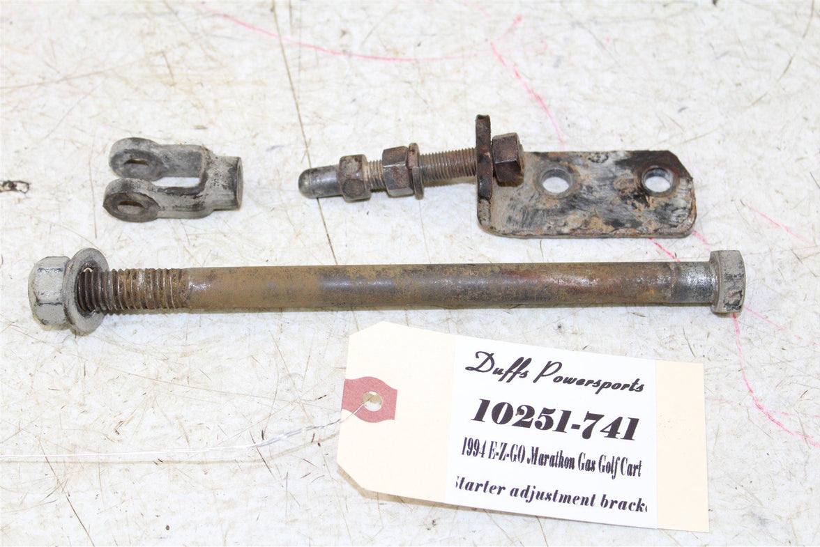 1994 EZGO Marathon GAS Golf Cart Starter Motor Adjustment Pin Bracket 10251