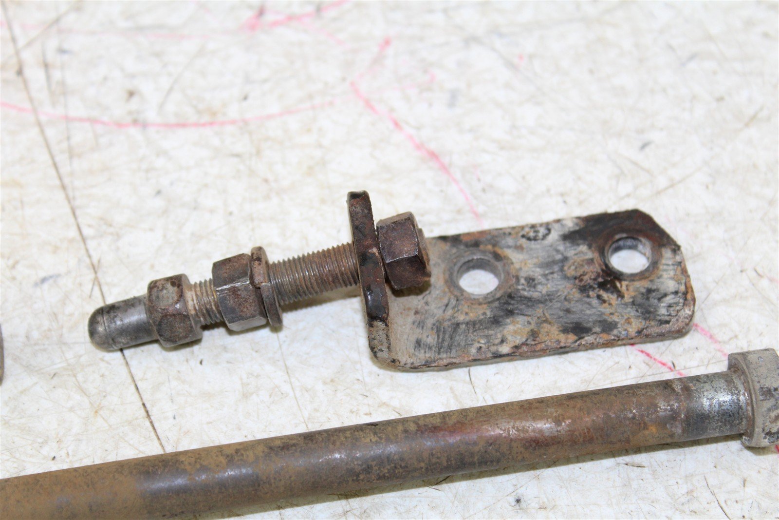 1994 EZGO Marathon GAS Golf Cart Starter Motor Adjustment Pin Bracket 10251