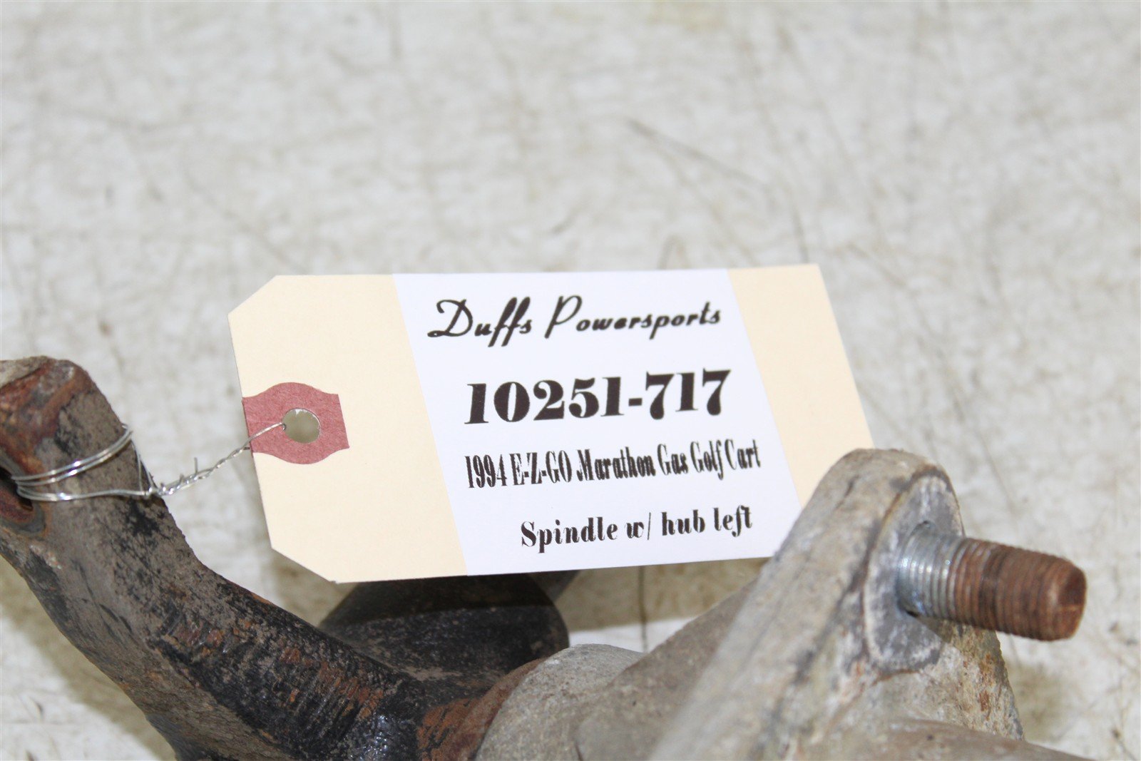 1994 EZGO Marathon GAS Golf Cart Front Left Spindle Knuckle w/ Hub 10251
