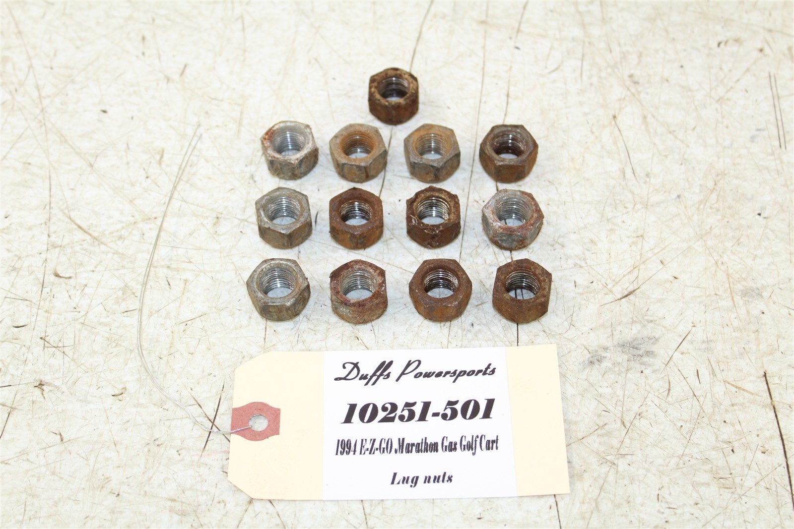 1994 EZGO Marathon GAS Golf Cart Lug Nuts 10251