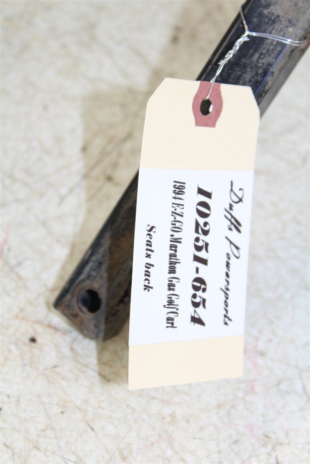 1994 EZGO Marathon GAS Golf Cart Upper Seat Back Rest Bracket 10251