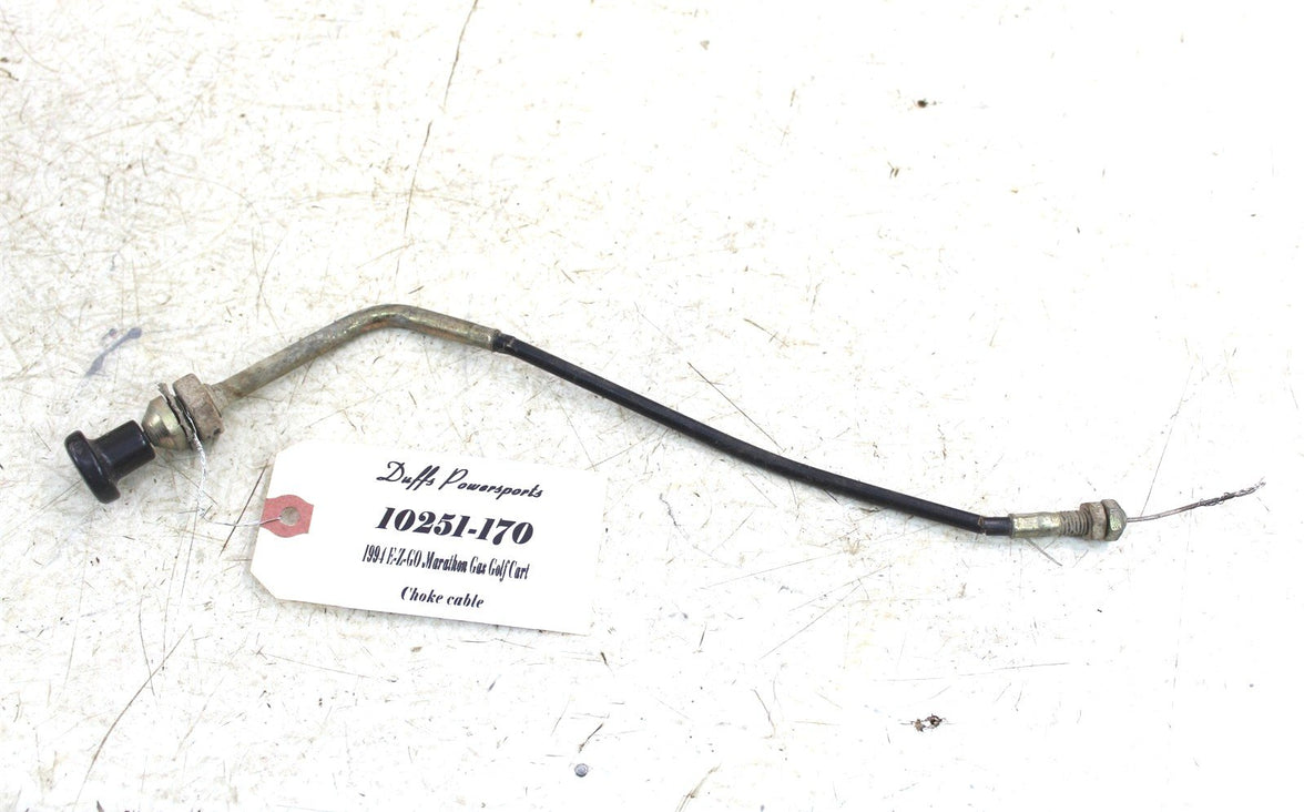 1994 EZGO Marathon GAS Golf Cart Choke Control Cable Lever 10251