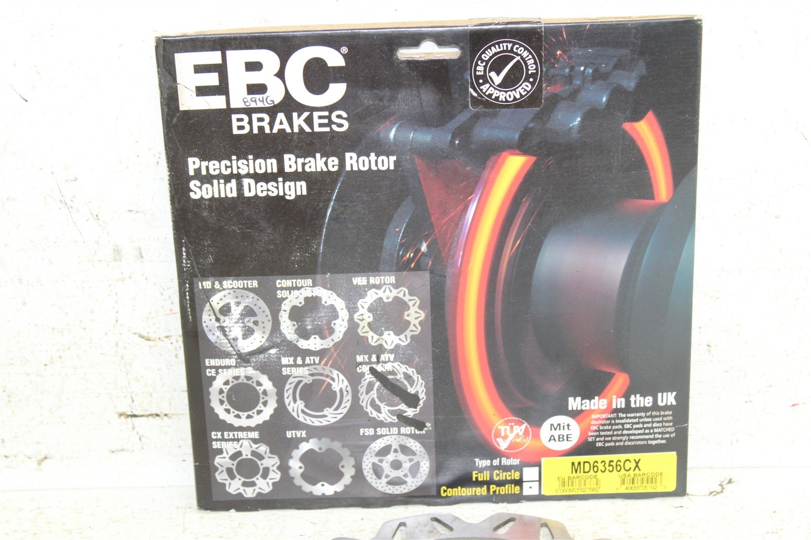 EBC CX Extreme Vee Brake Rotor MD6356CX NEW 894G