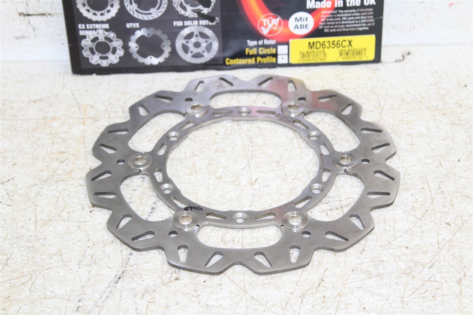 EBC CX Extreme Vee Brake Rotor MD6356CX NEW 894G