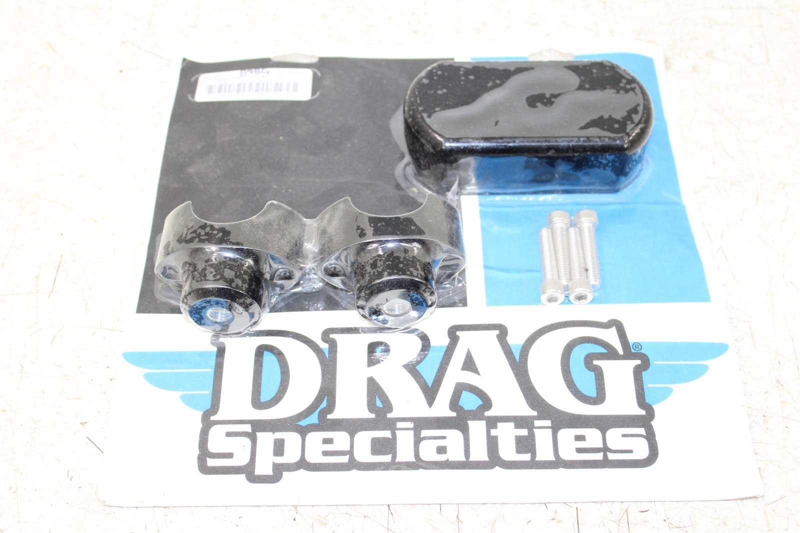 Harley Drag Specialtie Handlebar Riser Top Clamp Kit Black Softail Dyna FXR 898G