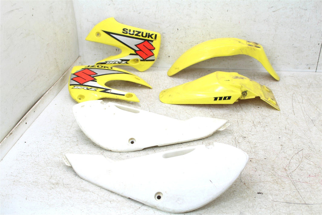2004 Suzuki DRZ 110 Plastics Set Fenders Tank Shrouds Number Plate 893G